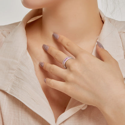 [LUCKY LOVE]Ornate Colorful Radiant Cut Daily Ring