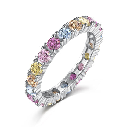 [LUCKY LOVE]Dazzling Lustrous Round Cut Tennis Ring