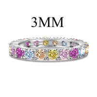 [LUCKY LOVE]Dazzling Lustrous Round Cut Tennis Ring
