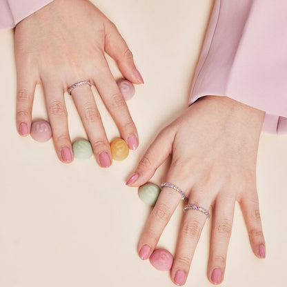[LUCKY LOVE]Unique Scintillating Round Cut Daily Ring