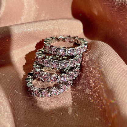 [LUCKY LOVE]Eternity Round Cut Tennis Ring