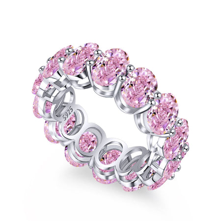 [LUCKY LOVE]Dainty Elongated Cushion Cut Tennis Ring
