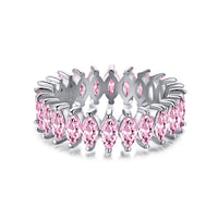 [LUCKY LOVE]Gorgeous Marquise Cut Tennis Ring