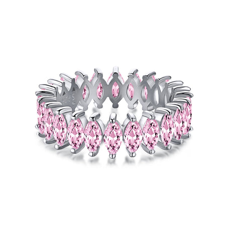 [LUCKY LOVE]Gorgeous Marquise Cut Tennis Ring