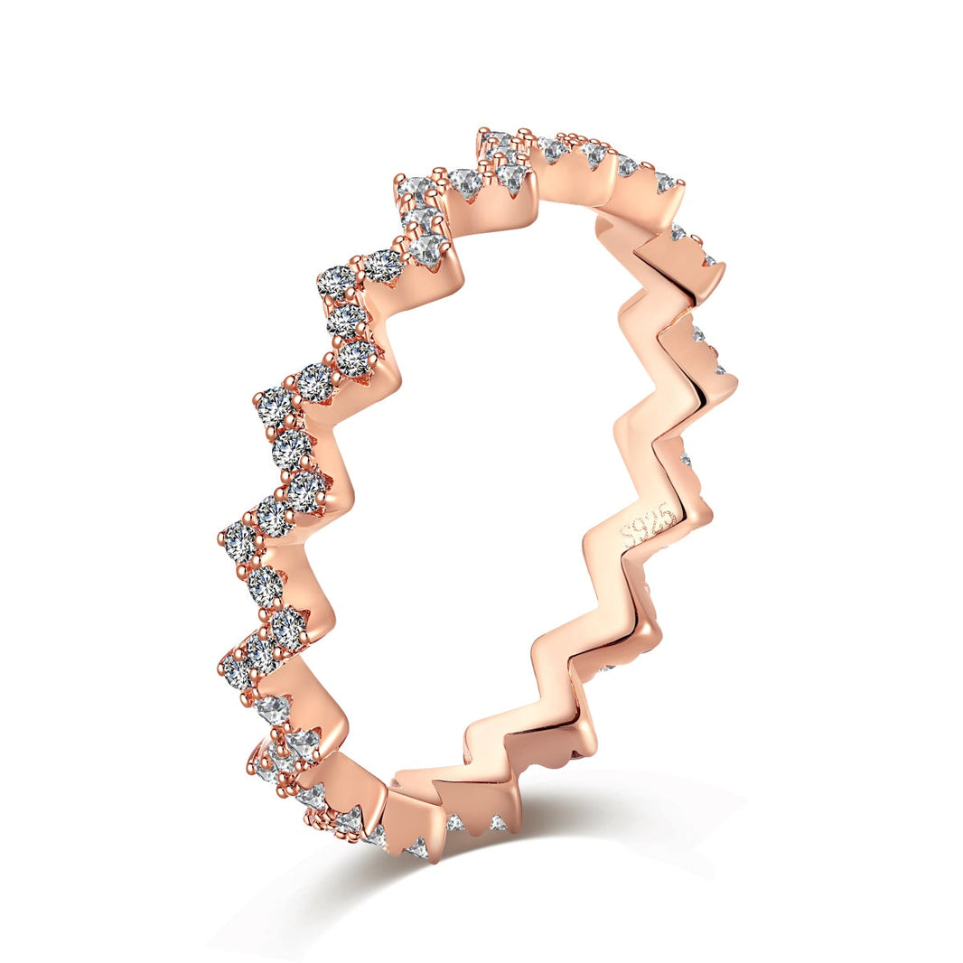 [LUCKY LOVE]Delicate Enchanting Wave Shape Daily Ring