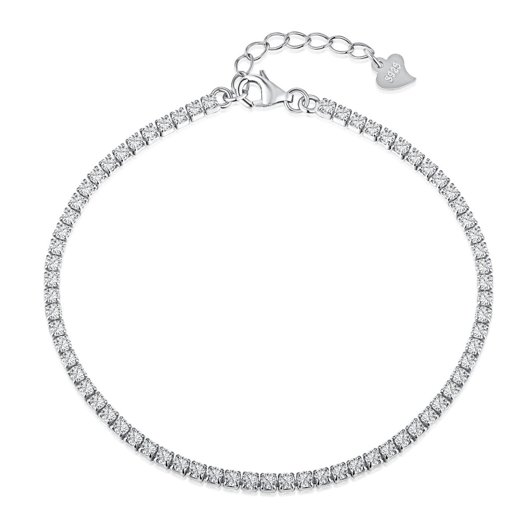 [LUCKY LOVE]Radiant Shinning Princess Cut Tennis Bracelet