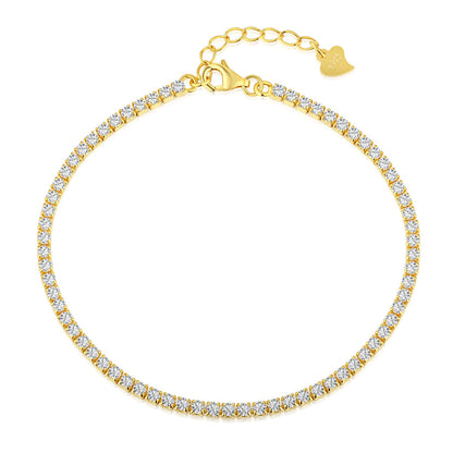 [LUCKY LOVE]Radiant Shinning Princess Cut Tennis Bracelet