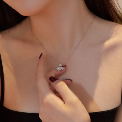 [LUCKY LOVE]Elegant Flower Shape Pear Cut Necklace