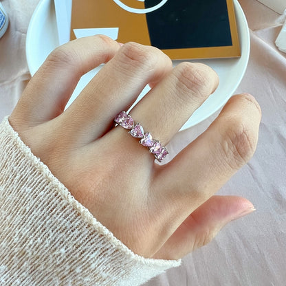 [LUCKY LOVE]0.25 Carat Radiant Romance Heart Cut Lover Ring