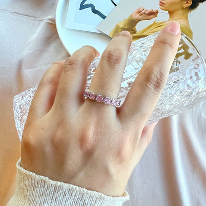 [LUCKY LOVE]Eternity Round Cut Tennis Ring