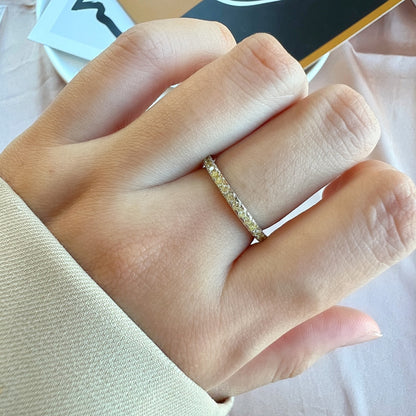 [LUCKY LOVE]Delicate Sparkling Round Cut Daily Ring