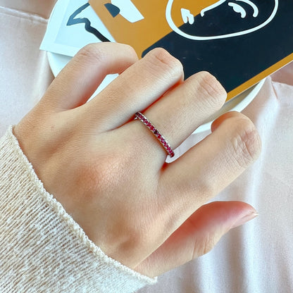 [LUCKY LOVE]Delicate Sparkling Round Cut Daily Ring