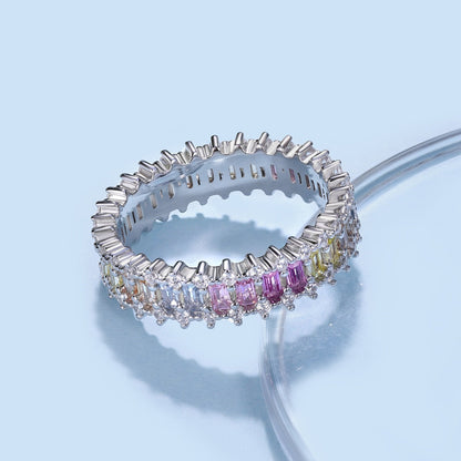 [LUCKY LOVE]Splashy Ornate Emerald Cut Cocktail Ring