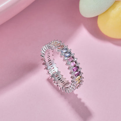 [LUCKY LOVE]Splashy Ornate Emerald Cut Cocktail Ring