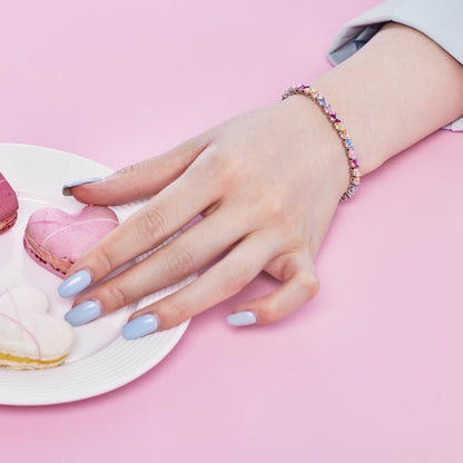 [LUCKY LOVE]Ornate Sparkling Multi Cut Party Bracelet