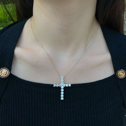 [LUCKY LOVE]Radiant Cross Shape Necklace
