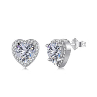 [LUCKY LOVE]Sparkling Heart Shape Lover Earrings