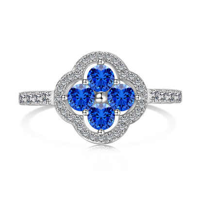 [LUCKY LOVE]Four Leaf Clover Flower Design Ring