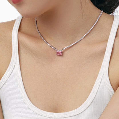 [LUCKY LOVE]4.0 Carat Elegant Radiant Cut Necklace