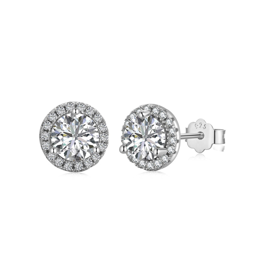 [LUCKY LOVE]Classic Princess Round Shape Earrings
