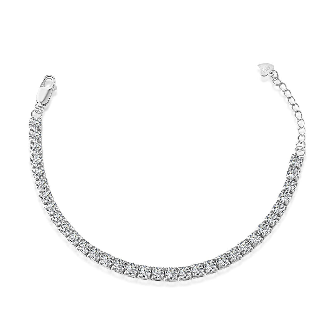 [LUCKY LOVE]Sparkling Radiant Princess Cut Tennis Bracelet