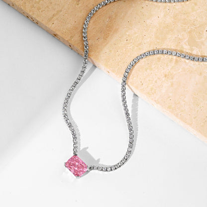 [LUCKY LOVE]4.0 Carat Elegant Radiant Cut Necklace