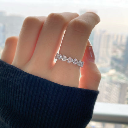 [LUCKY LOVE]0.25 Carat Radiant Romance Heart Cut Lover Ring