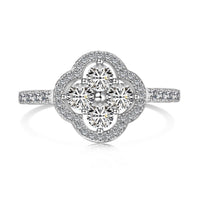 [LUCKY LOVE]Four Leaf Clover Flower Design Ring