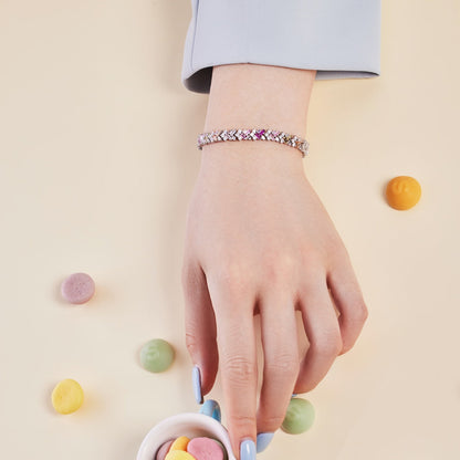 [LUCKY LOVE]Dazzling Unique Multi Shape Daily Bracelet