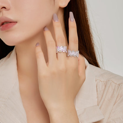 [LUCKY LOVE]Luxurious Colorful Radiant Cut Daily Ring