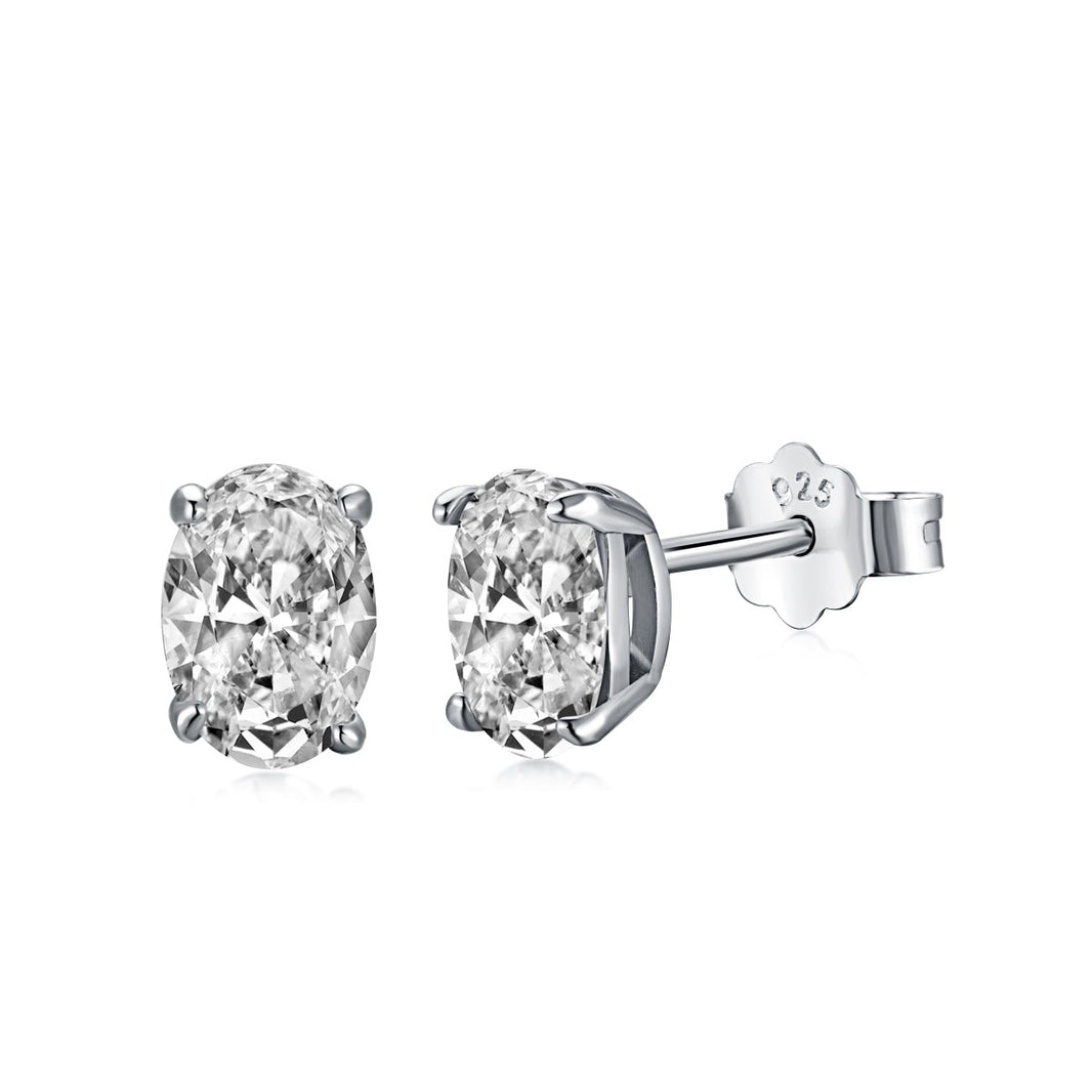 [LUCKY LOVE]Oval Classic Dignified Elegant Earrings
