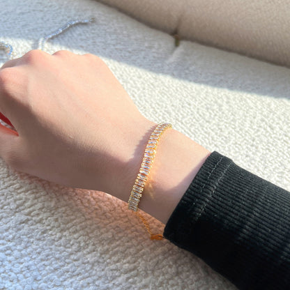 [LUCKY LOVE]Exquisite Emerald Cut Daily Bracelet