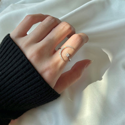 [LUCKY LOVE]Eternity Moon & Star Ring