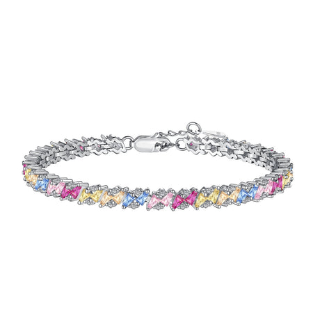 [LUCKY LOVE]Ornate Sparkling Multi Cut Party Bracelet