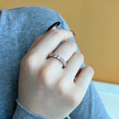 [LUCKY LOVE]Eternity Round Cut Tennis Ring