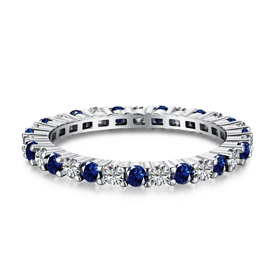 [LUCKY LOVE]Exquisite Colorful Round Cut Tennis Ring