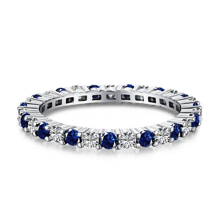 [LUCKY LOVE]Exquisite Colorful Round Cut Tennis Ring