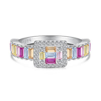 [LUCKY LOVE]Exquisite Colorful Radiant Cut Party Ring