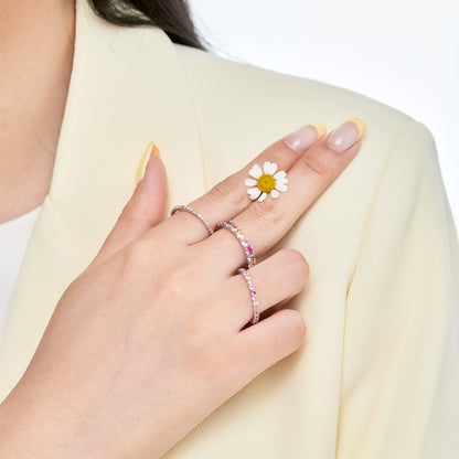 [LUCKY LOVE]Elegant Vivid Round Cut Daily Ring