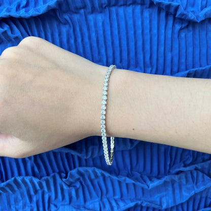 [LUCKY LOVE]Sparkling Round Cut Daily Bracelet