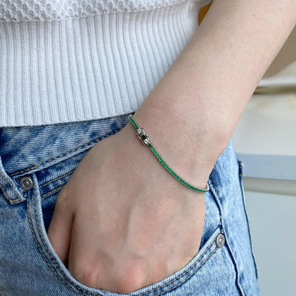 [LUCKY LOVE]Dazzling Colorful Round Cut Daily Bracelet