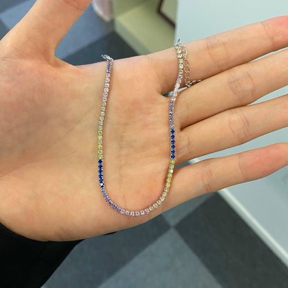 [LUCKY LOVE]Radiant Shinning Princess Cut Tennis Bracelet