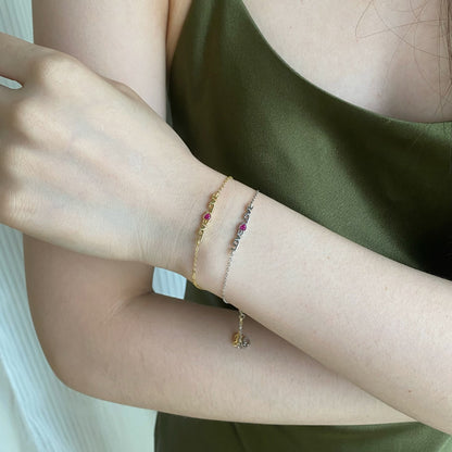 [LUCKY LOVE]Romantic Heart Shape Lover Bracelet