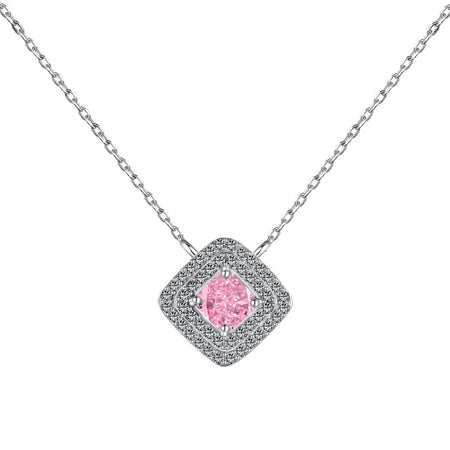 [LUCKY LOVE]Sparkling Asscher Cut Necklace
