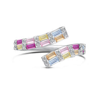[LUCKY LOVE]Charming Colorful Radiant Cut Adjustable Daily Ring