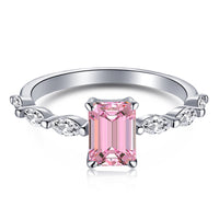 [LUCKY LOVE]1.0 Carat Dainty Resplendent Radiant Cut Daily Ring