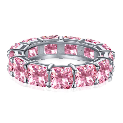 [LUCKY LOVE]Elegant Princess Cut Tennis Ring