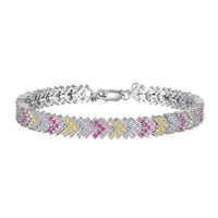 [LUCKY LOVE]Ornate Sparkling Round Cut Party Bracelet