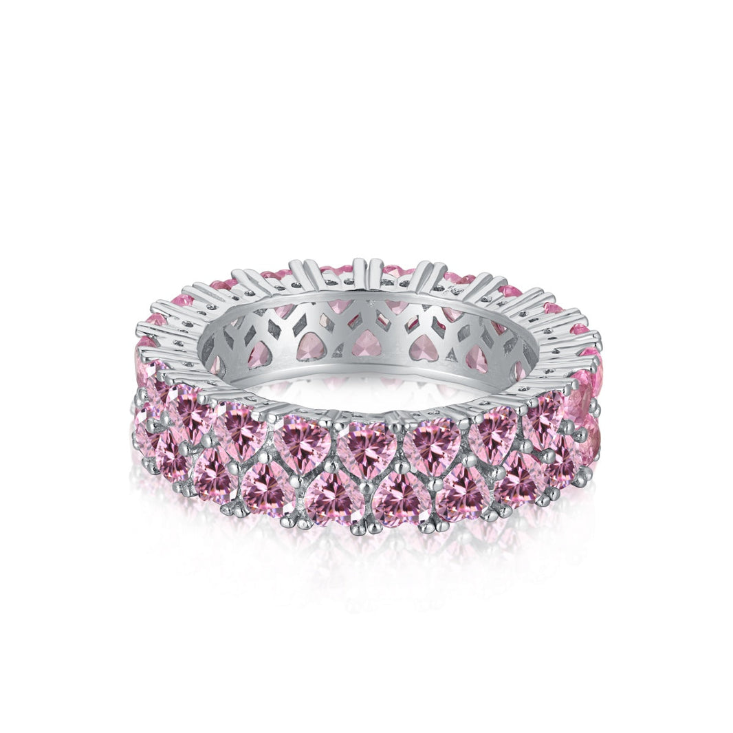 [LUCKY LOVE]Sparkling Full Heart Ring