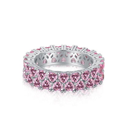 [LUCKY LOVE]Sparkling Full Heart Ring